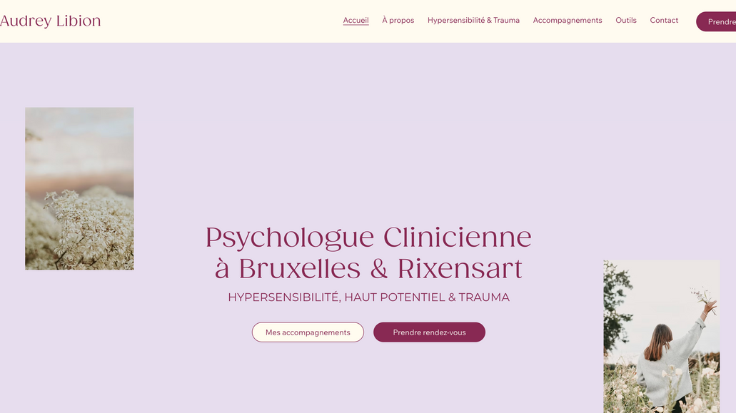 Audrey Libion: Branding + web design