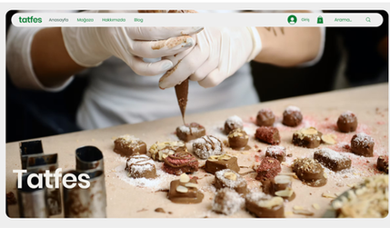 Tatfes | Seçkin Lezzetler.: Donuk tatlı ve sandviç, kahve üretimi yapan firmaya hazırlamış olduğum e-ticaret tabanlı tasarım ve site.