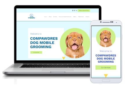 Compawdres Grooming: Website design for a dog grooming business