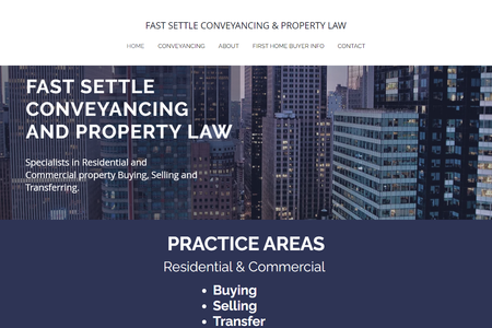 Fast Settle Conveyancing & Property Law: I worked with the client to make improvements to the design, user experience and SEO for this site. 
