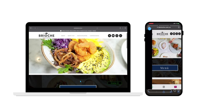 La Brioche: Sitio web de restaurante, WIX Menú