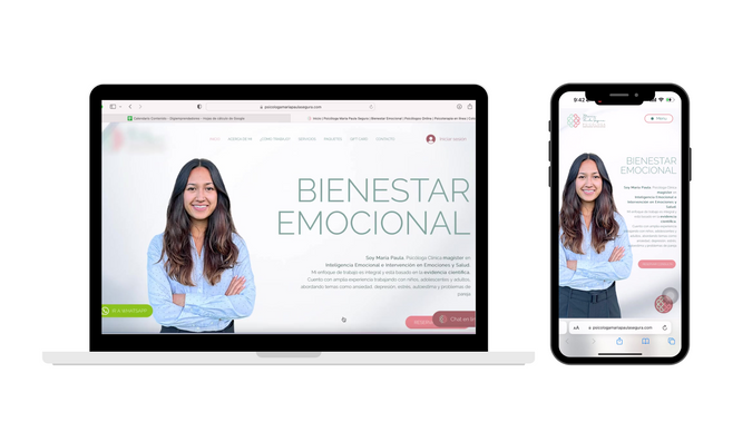 Psi. Maria Paula Segura: Web site con reservas en línea. WIX Studio.