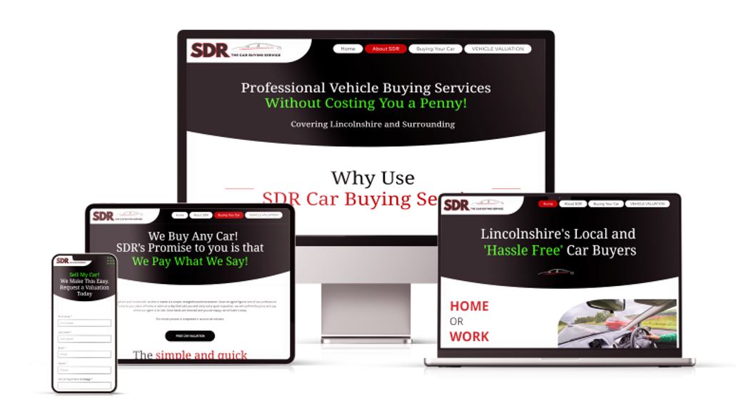 SDR Auto Car Buying Service: A full website build on WIX Studio