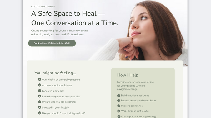 The Listening Light: Website Design and CMS Functionality for her daily contents