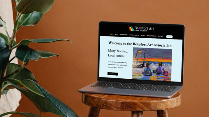 Beaufort Art Association: Designed and developed a comprehensive website for the Beaufort Art Association to showcase their community of member artists and events. The project included building a custom database to display artist profiles with images, bios, contact information, and featured artwork. We also implemented an online membership application with payment options for donations and membership sign-ups, along with a dynamic events section to highlight exhibitions and activities throughout the year.