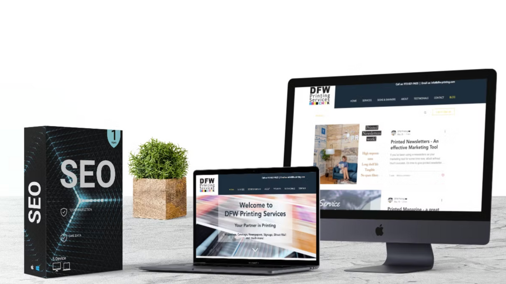 DFW Printing Services: DFW Printing Services – Website Design & SEO

DFW Printing Services needed a modern website and a clearer brand voice to replace their outdated site. We designed and launched a new website and developed messaging that better reflects their capabilities.

Since then, Bare Bones Marketing has supported the company with ongoing SEO, including monthly blog content, keyword strategy, and AI-optimized search content. This long-term partnership has helped improve visibility and rankings across key printing and direct mail search terms.