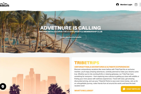 TRIBELIFE: Advanced Website Design & Velo Coding For Exclusive Private Lifestyle & Travel Membership Club