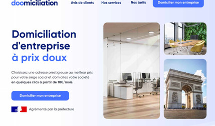 Doomiciliation.com: Start up de domiciliation d'entreprise : Création de marque, logo, site Wix, SEO.