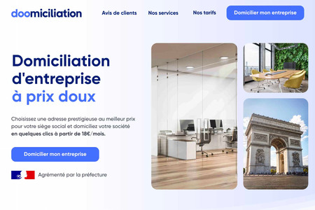 Doomiciliation.com: Start up de domiciliation d'entreprise : Création de marque, logo, site Wix, SEO.
