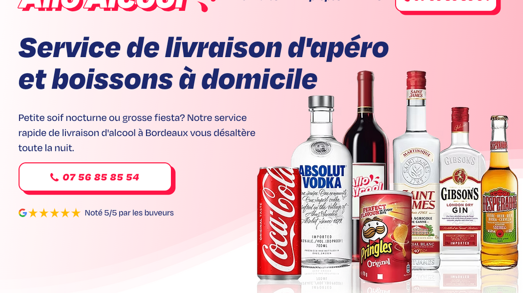 Allo Alcool: Service de livraison d'alcool à domicile
