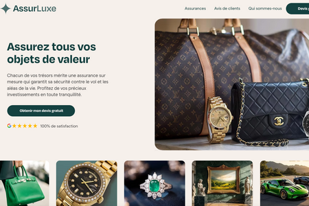 AssurLuxe: Assurance d'objets de valeur : montres, sacs à main