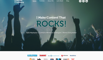 MichaelGoldberg: Michael, is a content creator and had an updates website. We have collaborated with this client for the redesign of his old website. It was incredibly great time. 