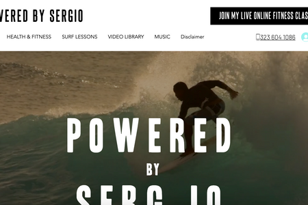 Powered By Sergio: Sergio is a fitness and surf instructor with a passion for music. Powered by Sergio approached me looking to re-design his business site so that he could display and promote his two very different (but overlapping) businesses and help promote cross-over clients. Lost in White Space designed 3 custom videos in addition to the site to help illustrate the two niches his business inhabits.