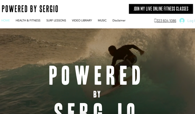 Powered By Sergio: Sergio is a fitness and surf instructor with a passion for music. Powered by Sergio approached me looking to re-design his business site so that he could display and promote his two very different (but overlapping) businesses and help promote cross-over clients. Lost in White Space designed 3 custom videos in addition to the site to help illustrate the two niches his business inhabits.