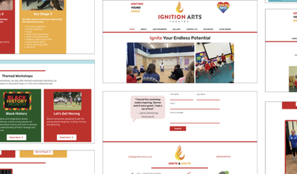 Ignition Arts: Gave their website a much needed uplift in design:

Made the website look brighter (taking into account they love colours)
Made the font consistent throughout the pages
Fixed broken links
Added social media icons
Redesigned layout
Made the gallery page more user friendly
Fixed issues on the mobile view

For the full case study, go to: https://www.loudlocal.co.uk/ignition-arts
