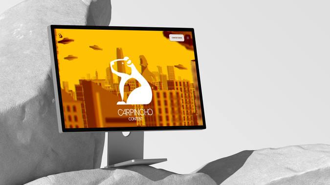 Carpincho Web: Website for Carpincho Content, a production studio. Two goals pulling opposite ways: an online repository of their work, fast and easy to browse, and an immersive experience that carried the studio's obsession with detail.

The site is built to hold both. Work is organized by area of practice, with recent pieces surfacing on their own, so the catalog stays navigable while the interface does the atmospheric work.

Design and development in Wix Studio.