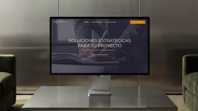 Martolía Consultoría Legal: Website for Martolía, a consultancy in northern Chile working across legal services, land management, and technical advisory. More than twenty services on offer — and that was the problem. A firm that does everything risks saying nothing.

Most of the work was architectural: grouping the offer into three legible fronts, each with a direct path to inquiry. The visual direction holds solidity without rigidity, which is what a firm serving both companies and individuals needs.

Design and development in Wix Studio.