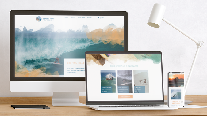 Baja Surf Coach: Baja Surf Coach is a surf instructor brand located in El Pescadero in Baja California Sur. The scope of work included a logo, website, social media accounts, and Google listing. The website content was developed by Creative Compass including surf packages, bios, and call to actions. 

SERVICES: 
Web Design, Logo Design, Content, SEO