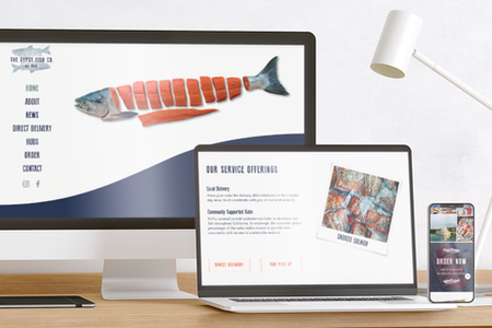 The Gypsy Fish Co.: Creative Compass refreshed The Gypsy Fish Company’s brand with a new logo and website making it feel more authentic to its sustainable salmon roots to Bristol Bay, Alaska. The website integrates with a Wufoo payment form and Google Sheets contact list.  

SERVICES: 
Web Design, Logo Design, Content, SEO