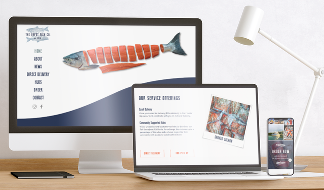 The Gypsy Fish Co.: Creative Compass refreshed The Gypsy Fish Company’s brand with a new logo and website making it feel more authentic to its sustainable salmon roots to Bristol Bay, Alaska. The website integrates with a Wufoo payment form and Google Sheets contact list.  

SERVICES: 
Web Design, Logo Design, Content, SEO