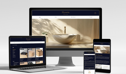 Elysoria: Elysoria ist ein innovatives Startup, das sich auf den Handel mit hochwertigen Keramik- und Natursteinwaschbecken spezialisiert hat. Für Elysoria haben wir einen modernen und ansprechenden Webshop entwickelt, der durch ein elegantes Design, einfache Navigation und optimale Funktionalität überzeugt. Perfekt, um Kunden ein einzigartiges Einkaufserlebnis zu bieten!