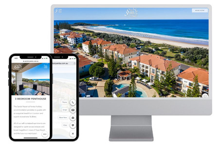 The Sands Resort: Full site rebuild from scratch. Custom designed logos and icons. Integrated e-Commerce site for memberships with stripe and Wix stores.