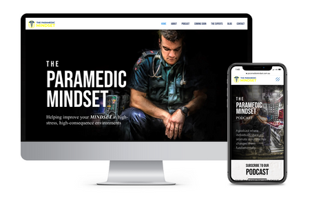 Paramedic Mindset: Full website redesign with added pages, embedded audio recordings, added video features.