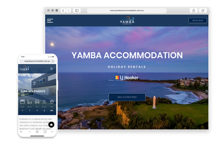 Yamba Accommodation: This client transitioned from Wordpress to WIX with their holiday accommodation website. The migration consisted of a full content management system set up for their holiday accommodation listings.