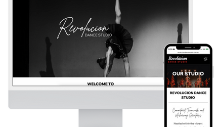 Revolucion Dance Studio: New website build for local small business dance studio.