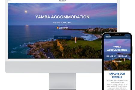Yamba Accommodation: Brand new holiday rental website with large CMS to handle holiday property listings with ease of adding and removing listings on a regular basis.