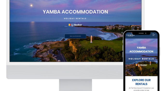 Yamba Accommodation: Brand new holiday rental website with large CMS to handle holiday property listings with ease of adding and removing listings on a regular basis.