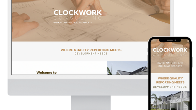 Clockwork Consulting: Brand new website build for a building consulting company who specialise in producing detailed BASIX and NatHERS reports, ensuring your projects align with sustainability benchmarks.