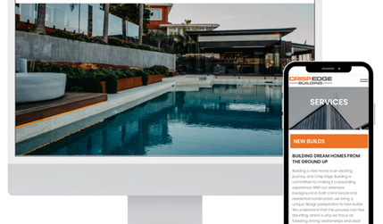 Crisp Edge Building: Brand new build for high end building company located in Yamba, NSW. CMS set up for easy project updates.