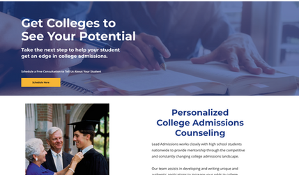 Lead Admissions: Migrate site to Wix.