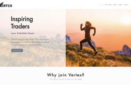 Vertex Investing: Fully redesigned site improving overall look, branding and messaging.