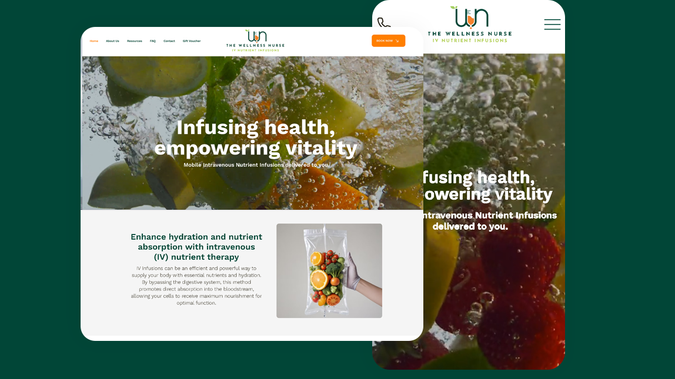 The Wellness Nurse: Wix Studio website for IV infusions can be an efficient and powerful way to supply your body with essential nutrients and hydration.