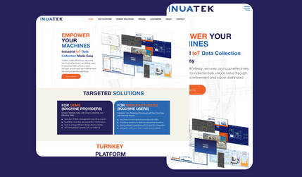 Inuatek: Wix Studio Site for Industrial IoT Data Collection