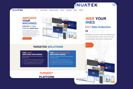 Inuatek: Wix Studio Site for Industrial IoT Data Collection