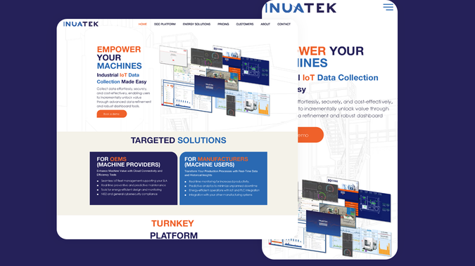 Inuatek: Wix Studio Site for Industrial IoT Data Collection