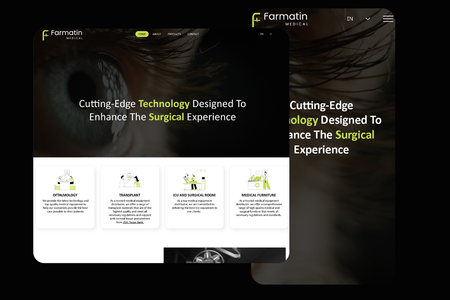 Farmatin Medical: Wix Studio Site for Cutting-edge technology designed to enhance the surgical experience