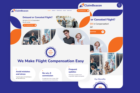 ClaimBeacon: Wix Studio Site for Delayed or Canceled Flight compensation