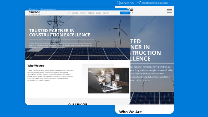 TruEdge: Wix Studio Site for TruEdge Solutions Construction Management consulting and data analytics services for the construction & engineering industry.