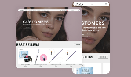 SAMA: Wix Studio Site for beauty salon.