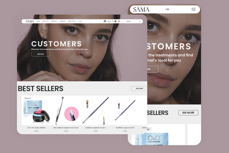 SAMA: Wix Studio Site for beauty salon.