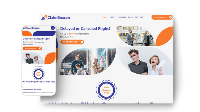 ClaimBeacon: Wix Studio Site for Delayed or Canceled Flight compensation