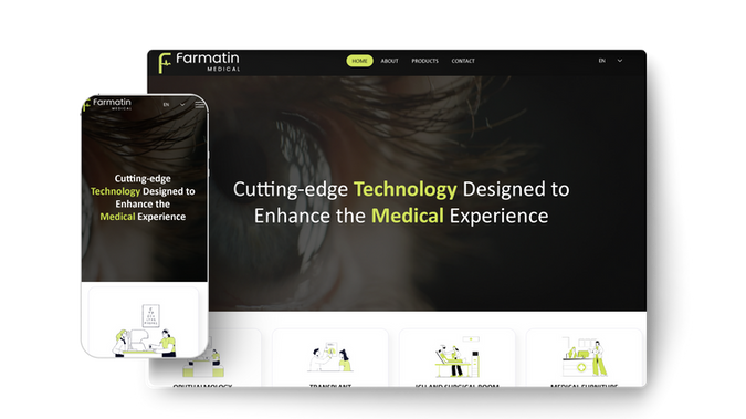 Farmatin Medical: Wix Studio Site for Cutting-edge technology designed to enhance the surgical experience