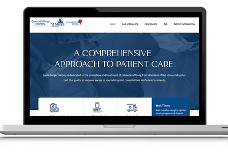 Spine Surgery Group: Medical website design with customized visuals  
