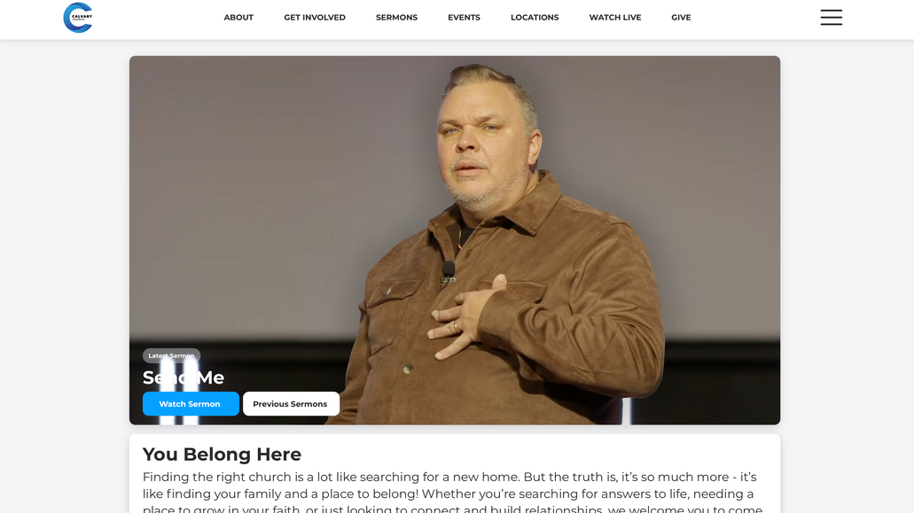 Calvary Church: Designed, Developed, and maintain the website for Calvary Church in Orange Park.