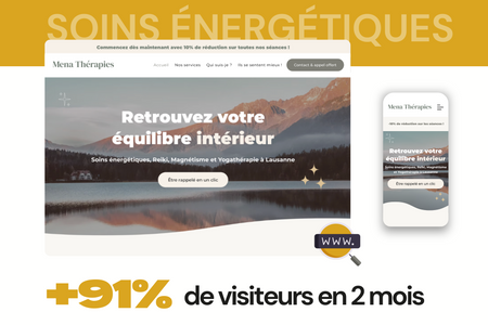 Soins Énergétiques: +91% de visiteurs en 2 mois