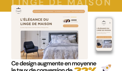 E-commerce - Linge de maison: Ce design augmente en moyenne le taux de conversion de 32%